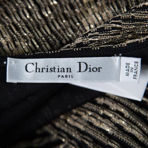 christian dior gold lurex chevron patterned knit noodle strap ombre|Christian Dior strap .